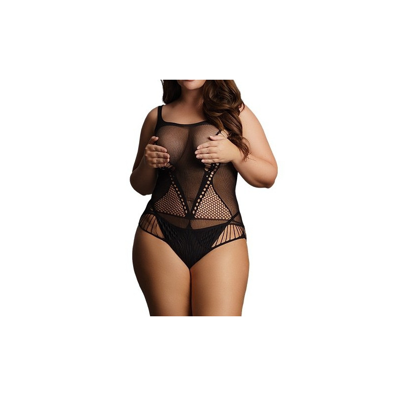 Le Désir Body Grande Taille CONTRAST NET Noir